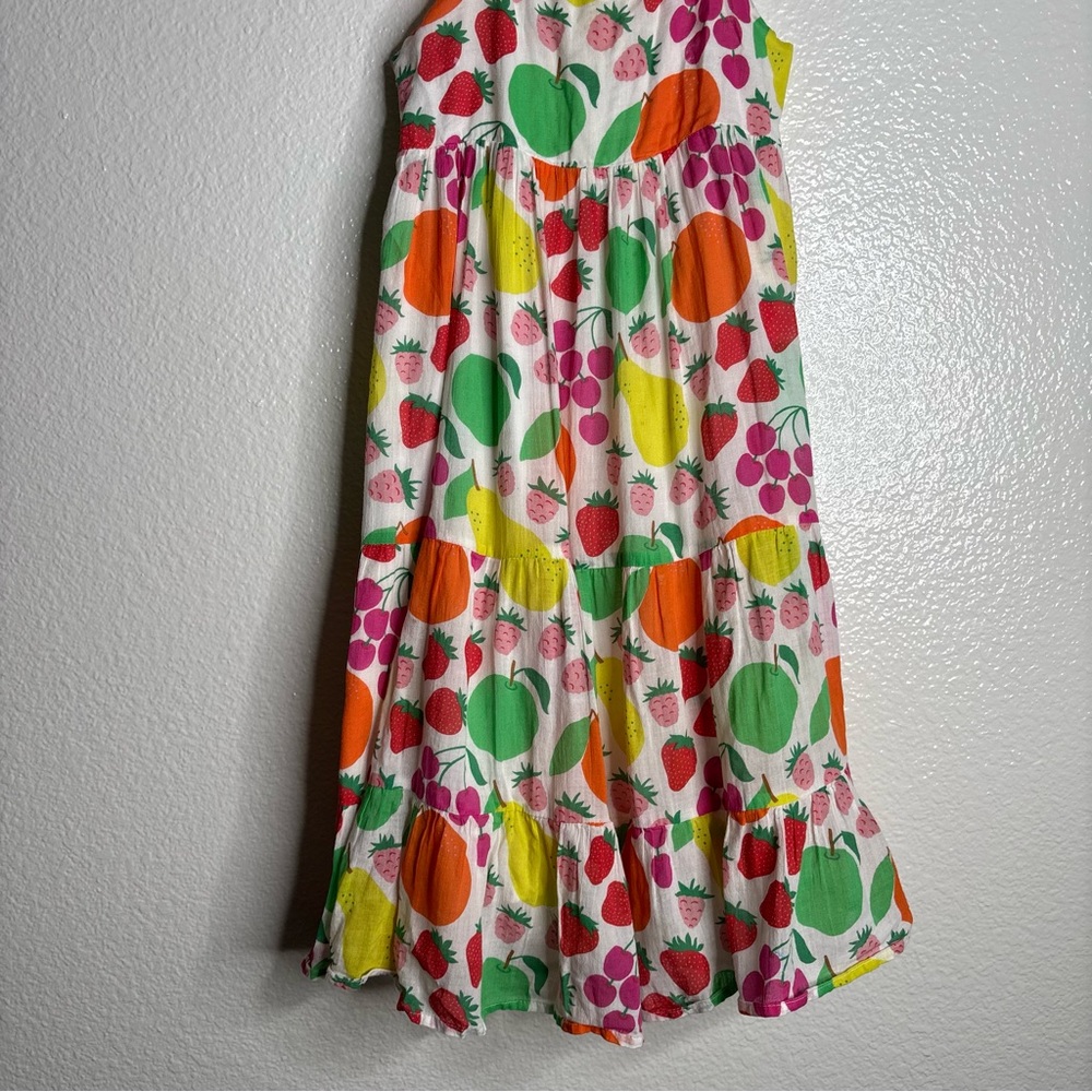 Mini Boden Girls Tiered Tassel Dress in Multi Tutti Fruitti size 8-9Y - Picture 3 of 8